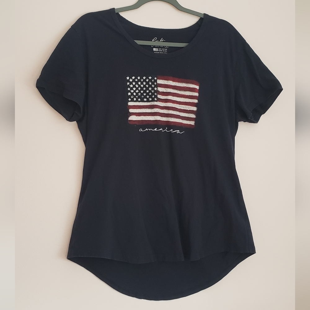Galt Navy American Flag Shirt 100% cotten 🤍